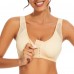Womens' Front Closure Bras Wireless Back High Support Lift Full Coverage Posture Corrector Bra