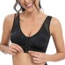 Womens' Front Closure Bras Wireless Back Support Full Coverage Posture Corrector Bra