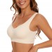 newlashua Front Closure Bras for Women Full Coverage Wireless Support Back Smoothing Posture Corrector Bra