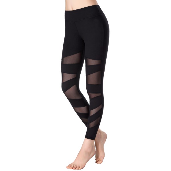 newlashua Women's Long Mesh Workout Tights Gym Sports Yoga Pant Leggins 