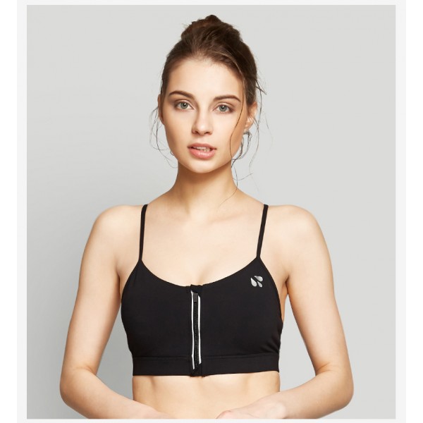 zip front support bra